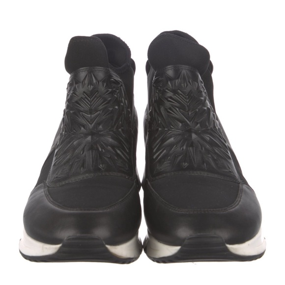 ASH - Lazer - black leather trainers - ankle bootie/wedge/sneaker - Picture 6 of 11